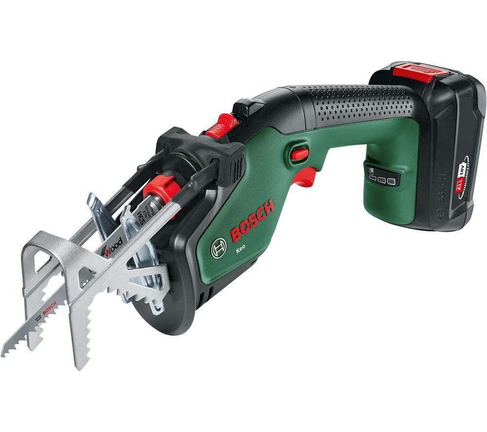 BOSCH KEO Cordless Garden Saw with 1 battery - Green & Black