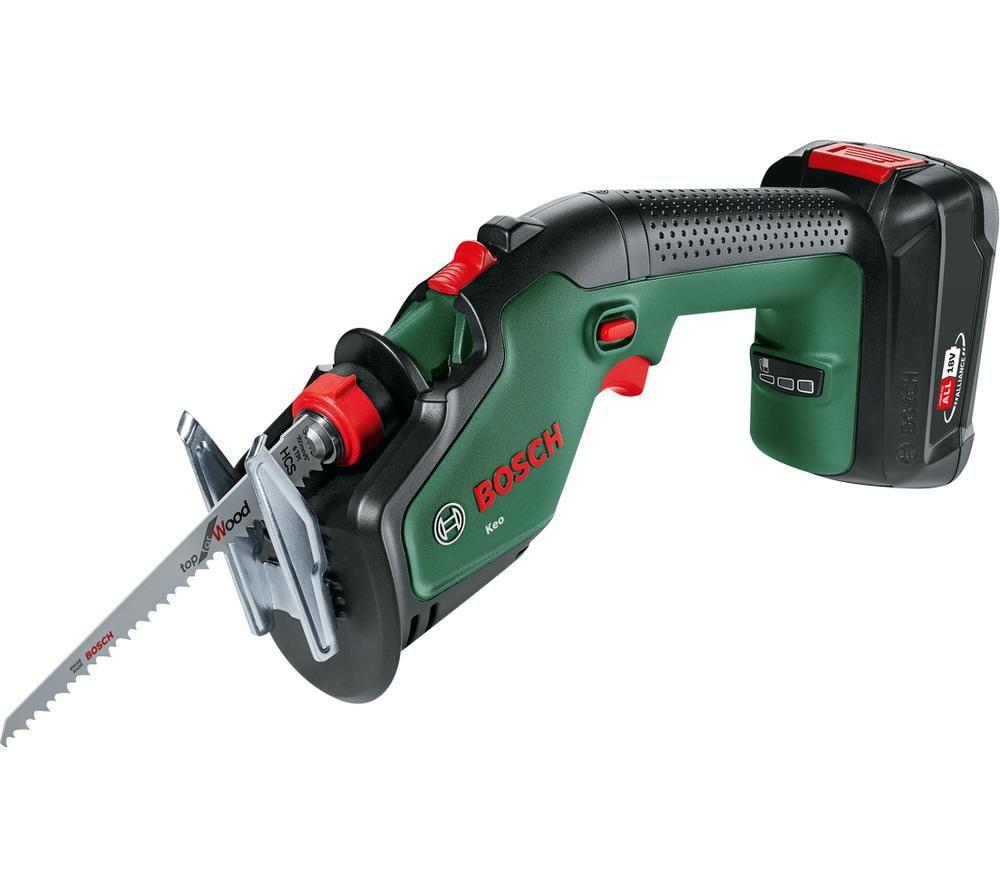 BOSCH KEO Cordless Garden Saw with 1 battery - Green & Black image number 2 of 9