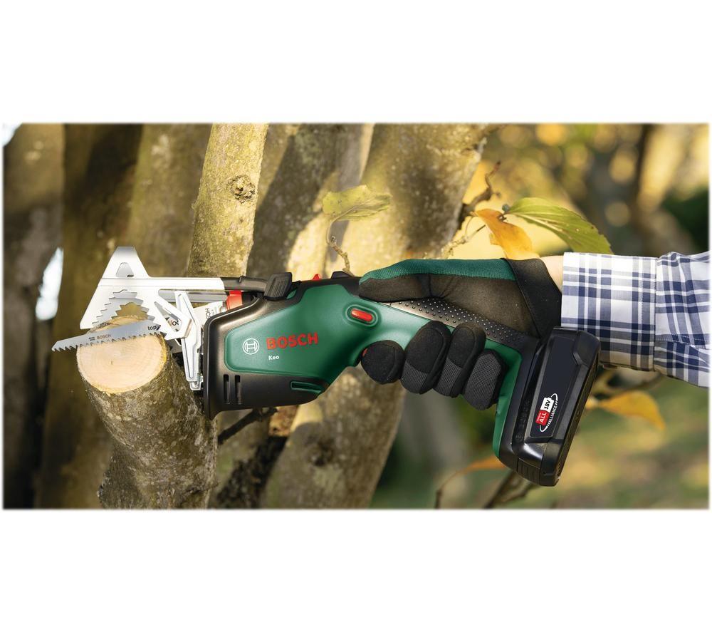BOSCH KEO Cordless Garden Saw with 1 battery - Green & Black image number 4 of 9