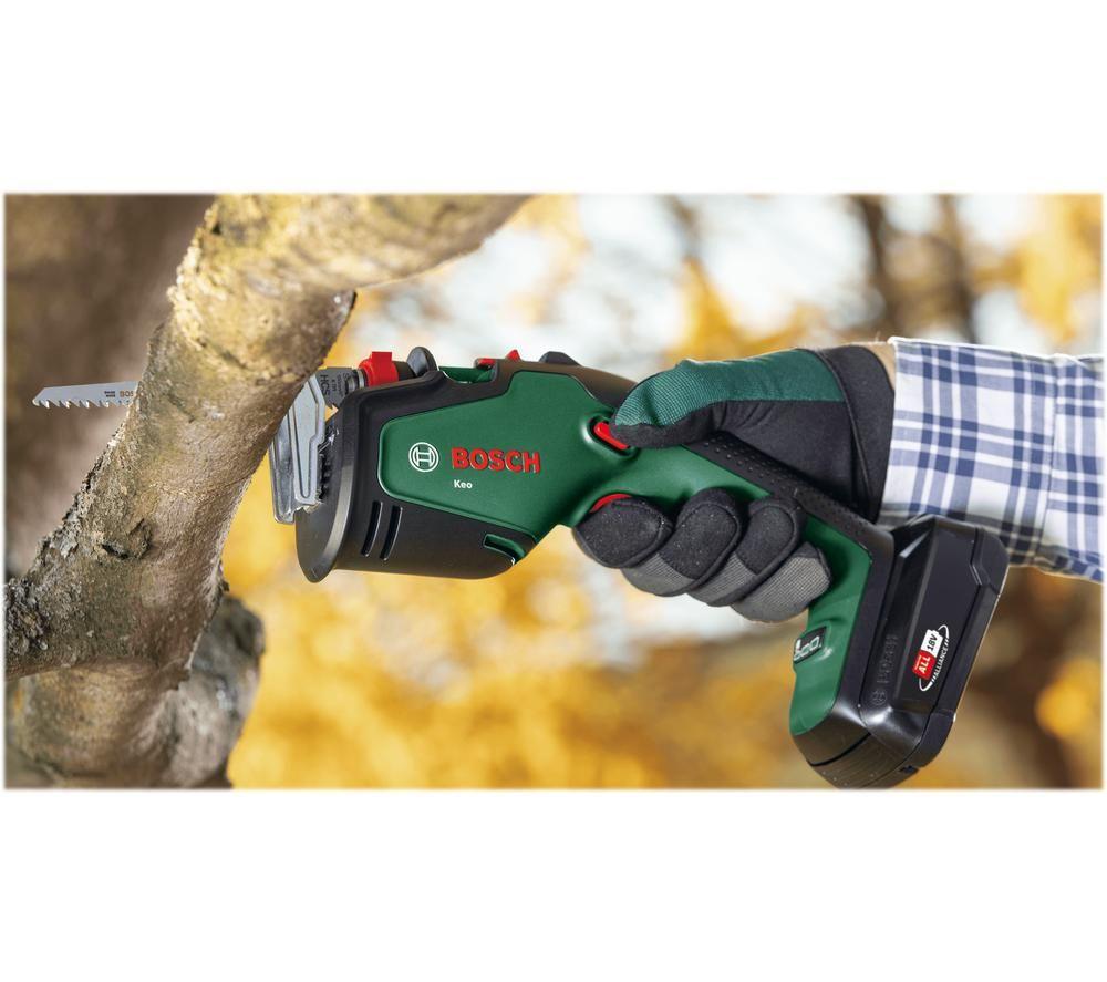 BOSCH KEO Cordless Garden Saw with 1 battery - Green & Black image number 5 of 9