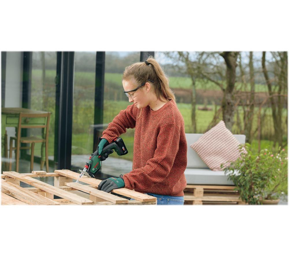 BOSCH KEO Cordless Garden Saw with 1 battery - Green & Black image number 7 of 9