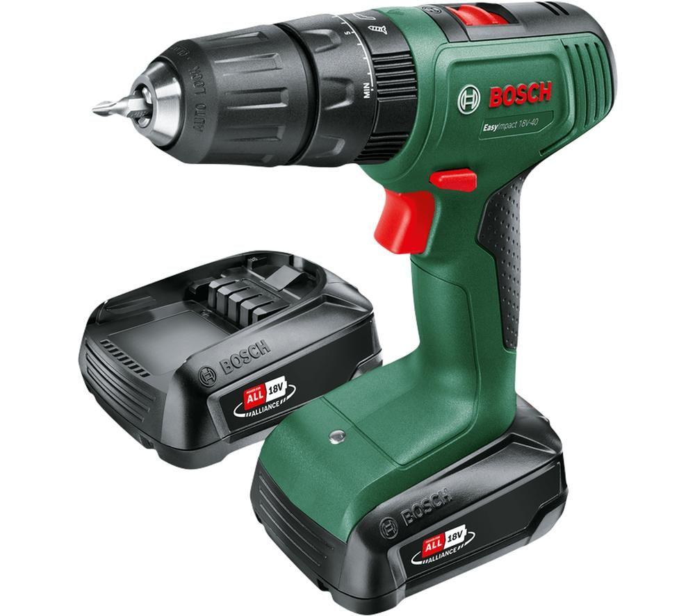 BOSCH EasyImpact 18V-40 Cordless Drill Driver - Green & Black