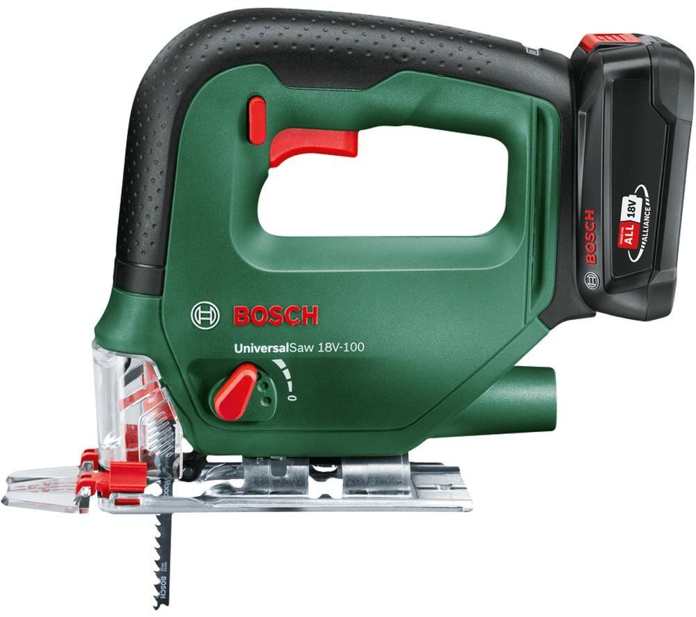 BOSCH UniversalSaw 18V-100 Cordless Jigsaw with 1 Battery