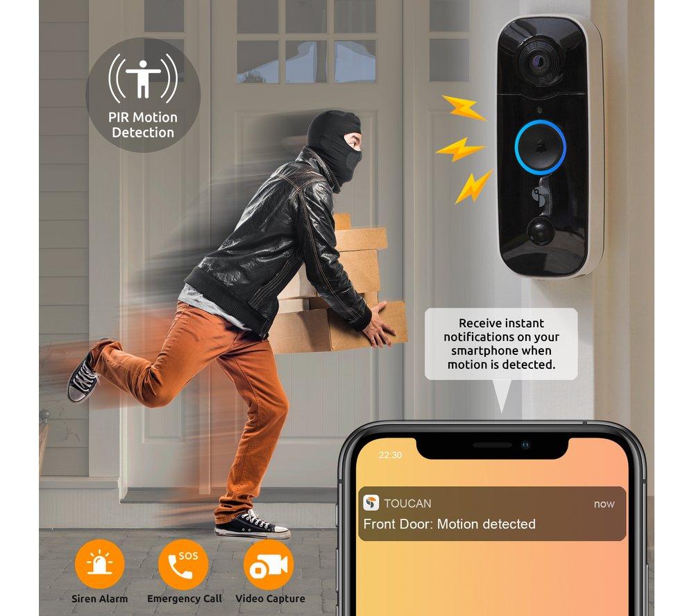 Buy TOUCAN B200TSLC Wireless Video Doorbell with Chime WiFi