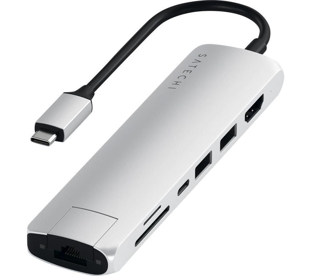 Buy SATECHI Slim Adapter 7port USB TypeC Connection Hub Silver Currys