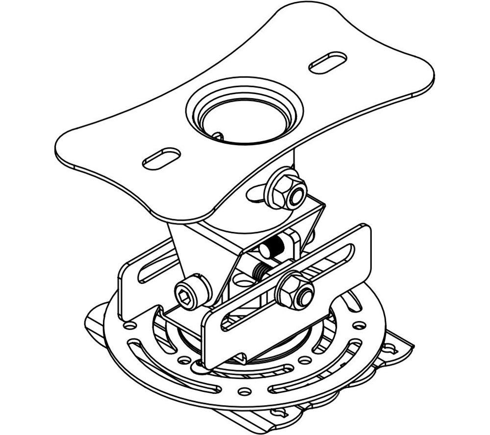 OPTOMA OCM818W-RU Ceiling Projector Mount - White image number 3 of 4