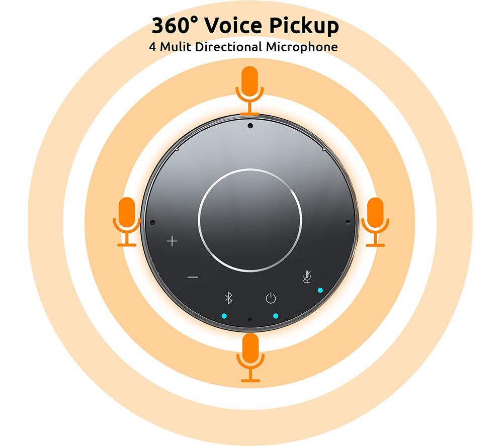 TOUCAN S100 Bluetooth Conference Speaker - Black image number 6 of 25