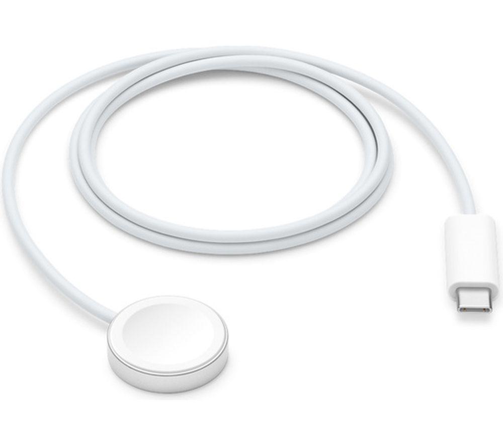 APPLE Watch Magnetic Wireless Fast Charger to USB Type-C Cable - 1 m, White