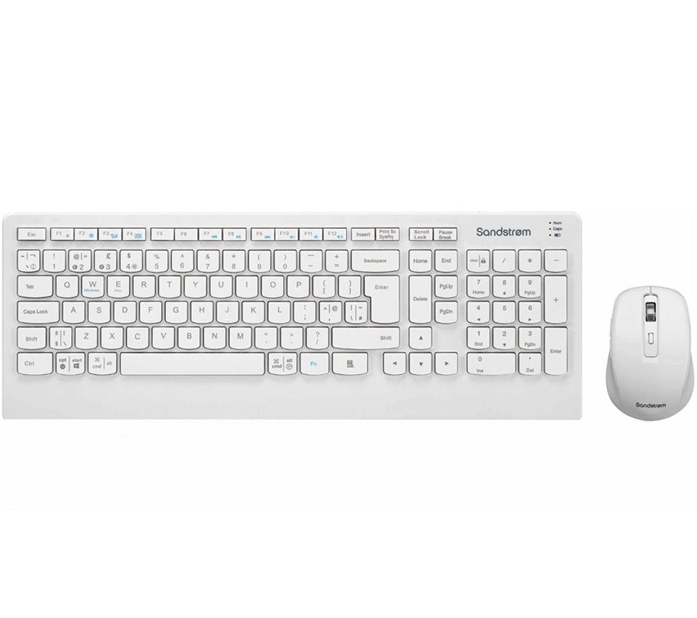 SANDSTROM SWLCS23 Wireless Keyboard & Mouse Set - White
