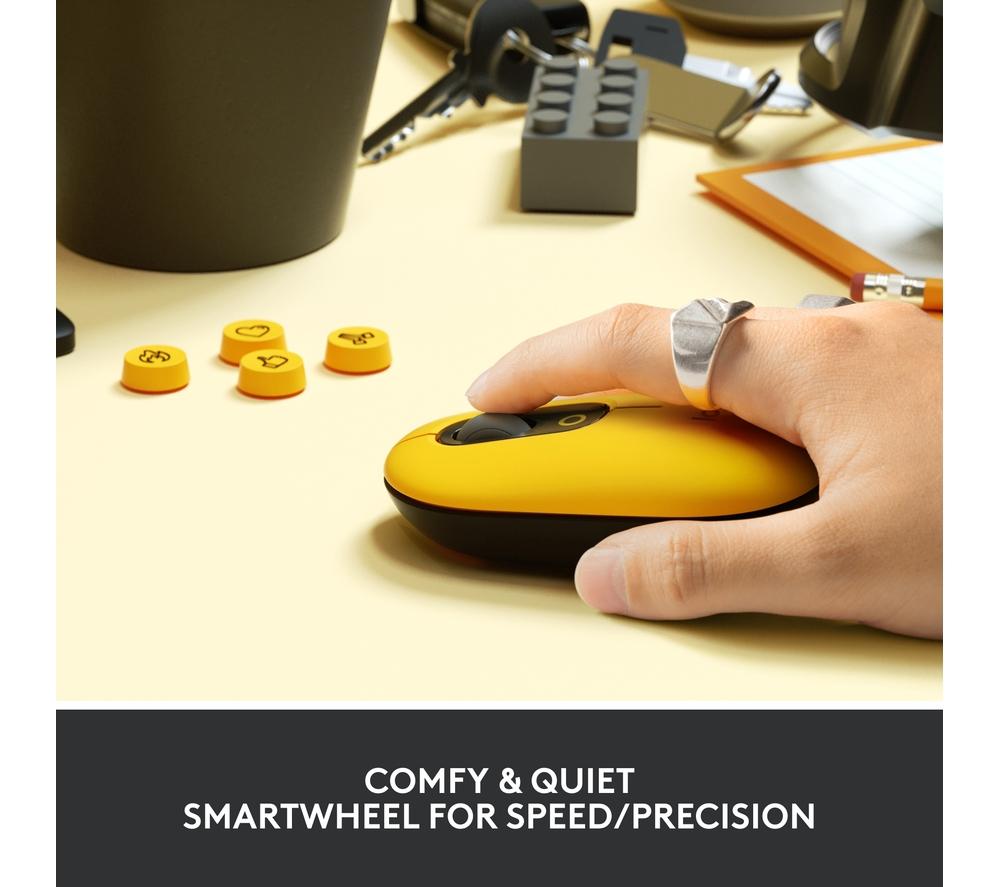 LOGITECH POP Keys Wireless Keyboard & Optical Mouse Bundle - Blast Yellow image number 4 of 7