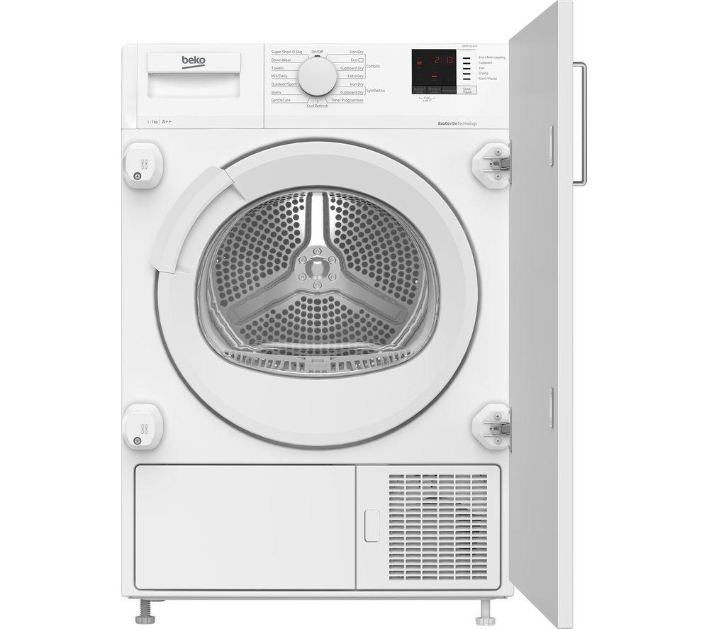 BEKO DTIKP71131W Integrated 7 kg Heat Pump Tumble Dryer, White