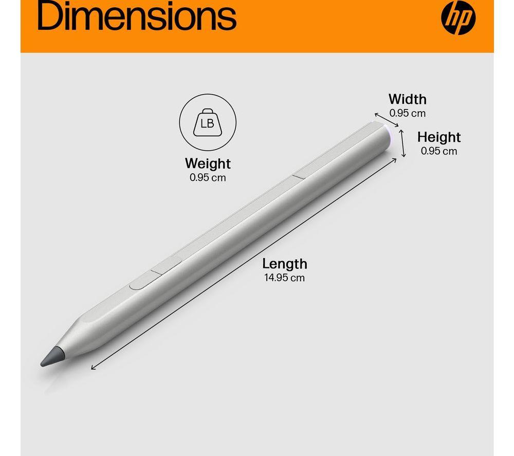 Buy HP Rechargeable MPP 2.0 Tilt Stylus Pen Silver Currys