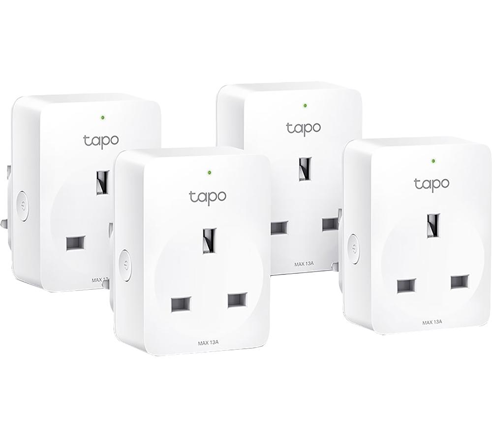 TP-LINK Tapo P100 Mini Smart WiFi Socket - Pack of 4, White