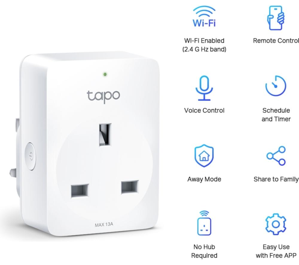 TP-LINK Tapo P100 Mini Smart WiFi Socket - Pack of 4 image number 7 of 8