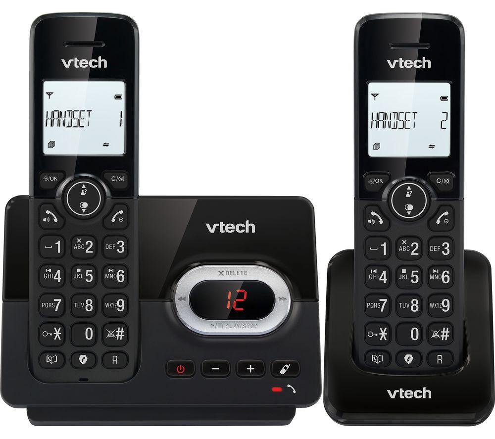 VTECH CS2051 Cordless Phone - Twin Handsets, Black