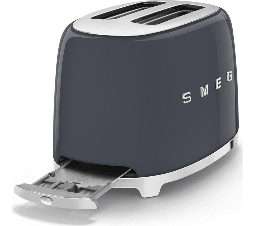 SMEG TSF01GRUK 2-Slice Toaster - Slate Grey image number 3 of 6