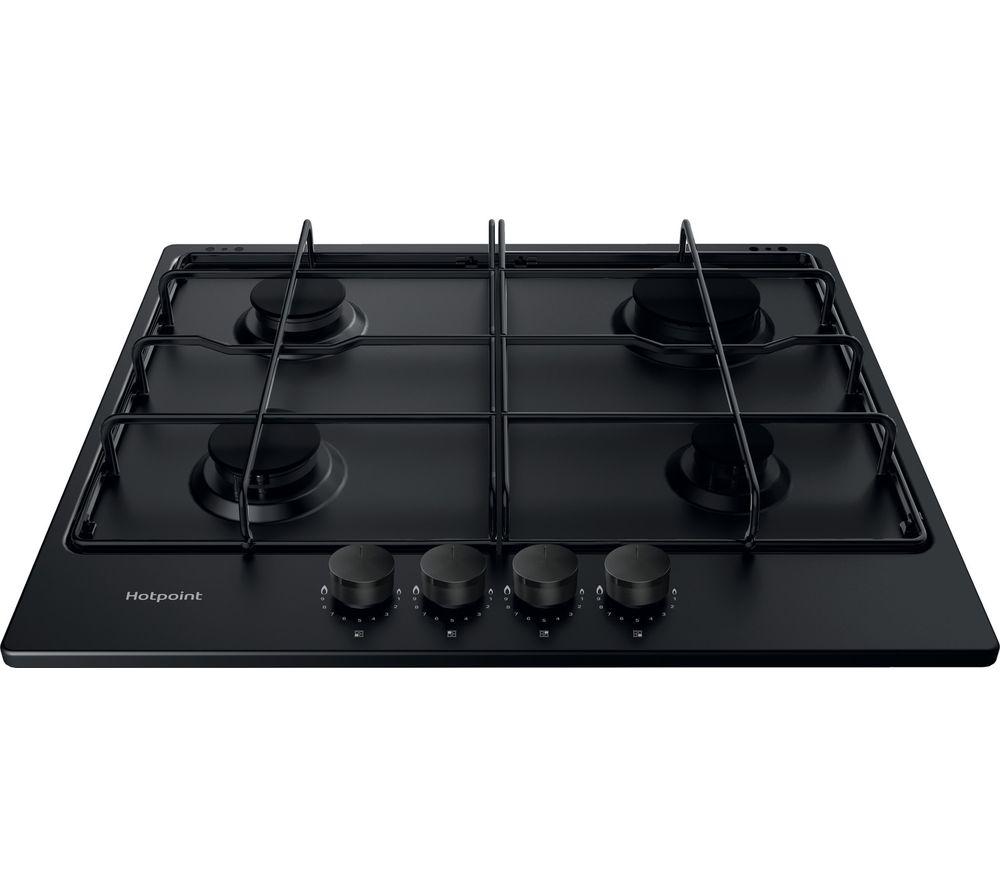 HOTPOINT PPH 60P F NB 55 cm Gas Hob - Anthracite, Black,Silver/Grey