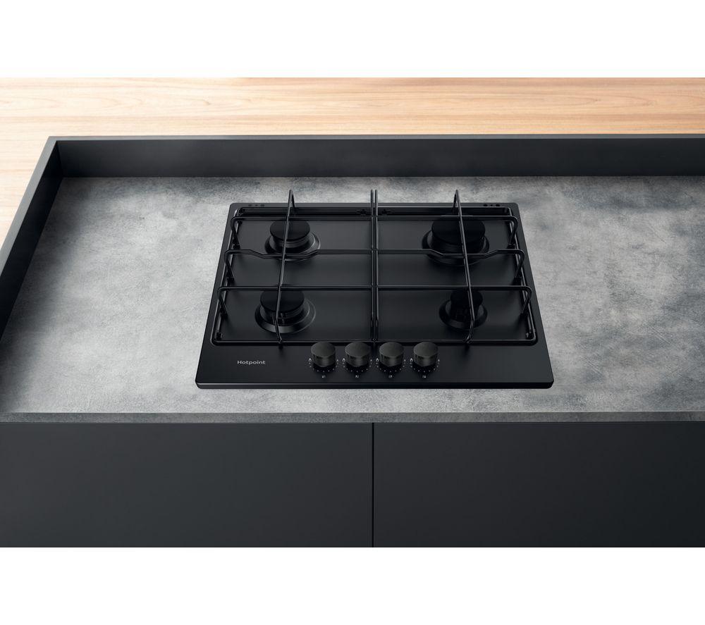 HOTPOINT PPH 60P F NB 55 cm Gas Hob - Anthracite image number 2 of 4