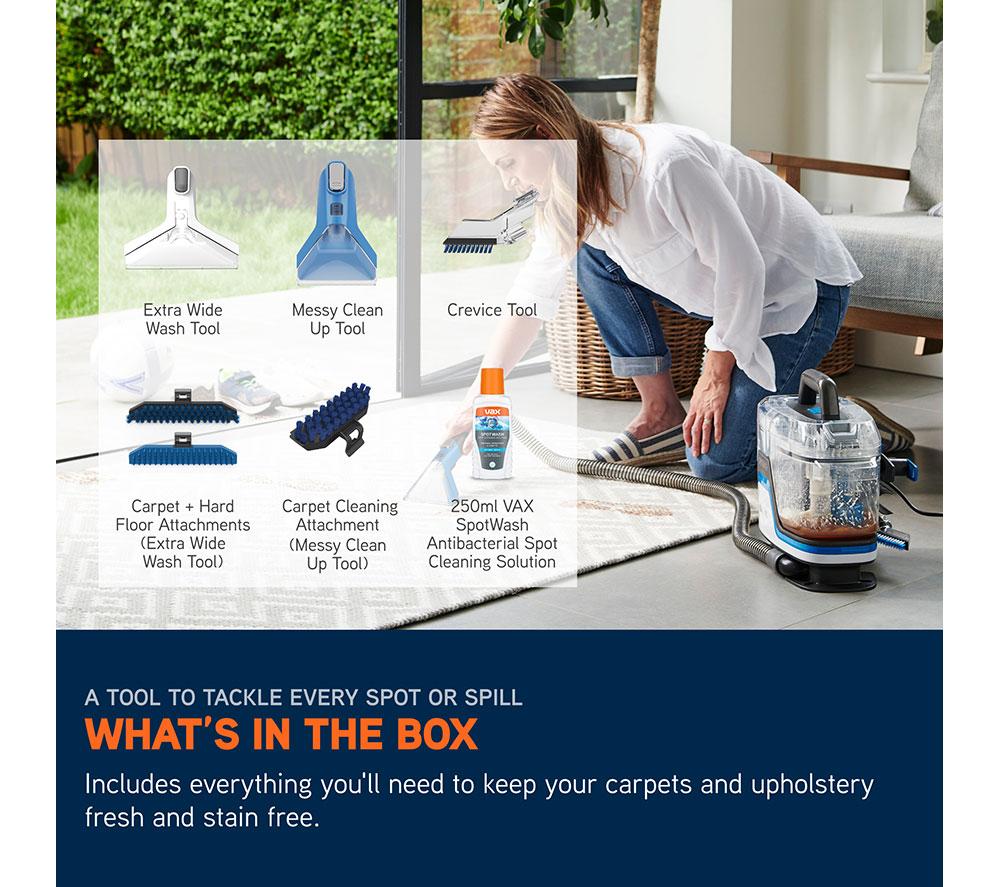 VAX SpotWash Home Duo CDSW&ndash;MPXP Carpet Cleaner - Grey, White & Blue image number 10 of 12