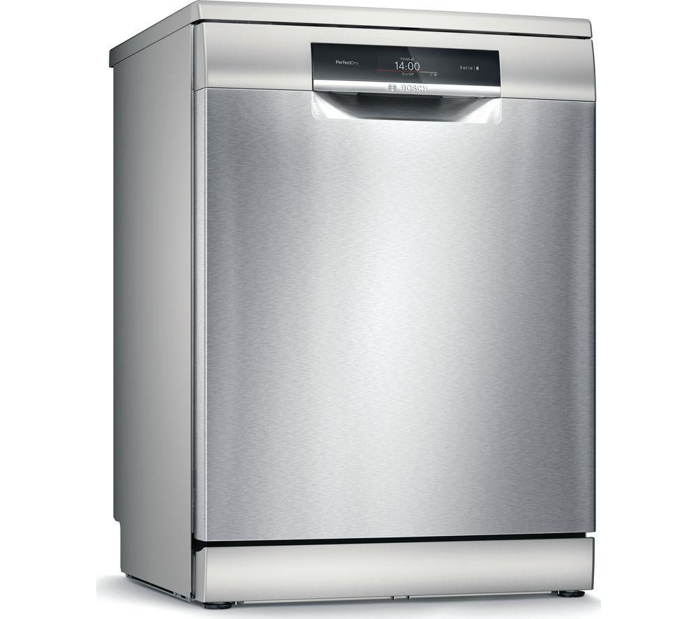 BOSCH Serie 8 SMS8YCI03E Full-size Smart Dishwasher – Stainless Steel, Stainless Steel