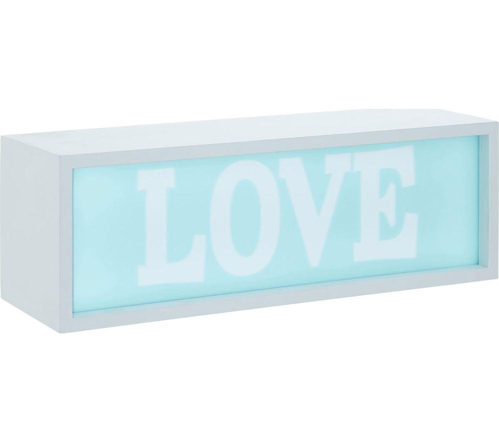 PREMIER KIDS Love LED Light Box Lamp - Blue & White