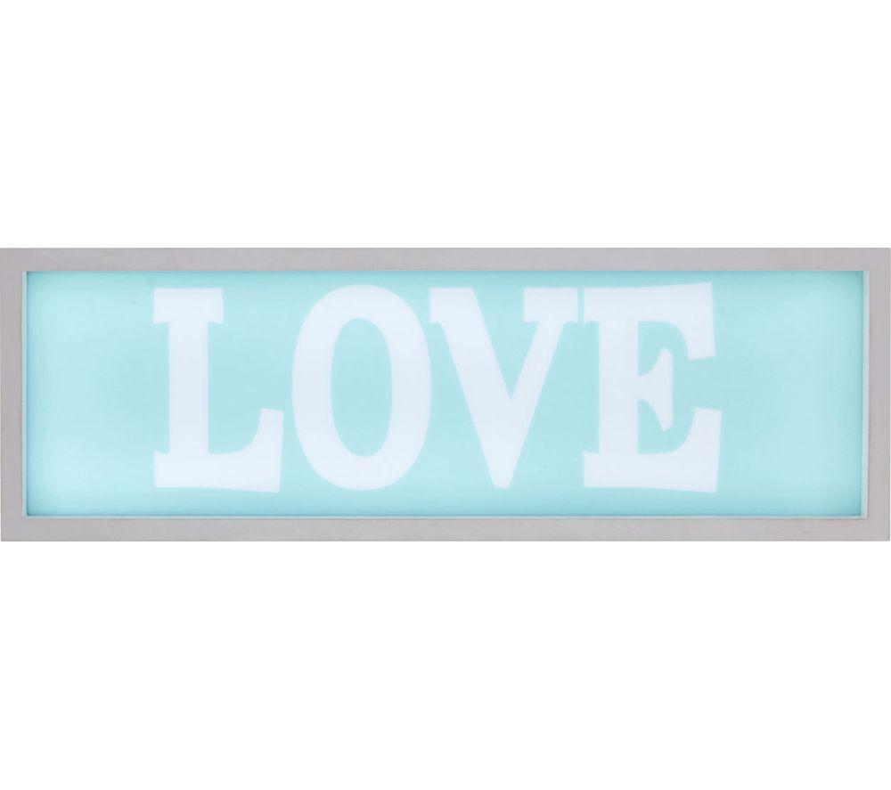 PREMIER KIDS Love LED Light Box Lamp - Blue & White image number 4 of 5