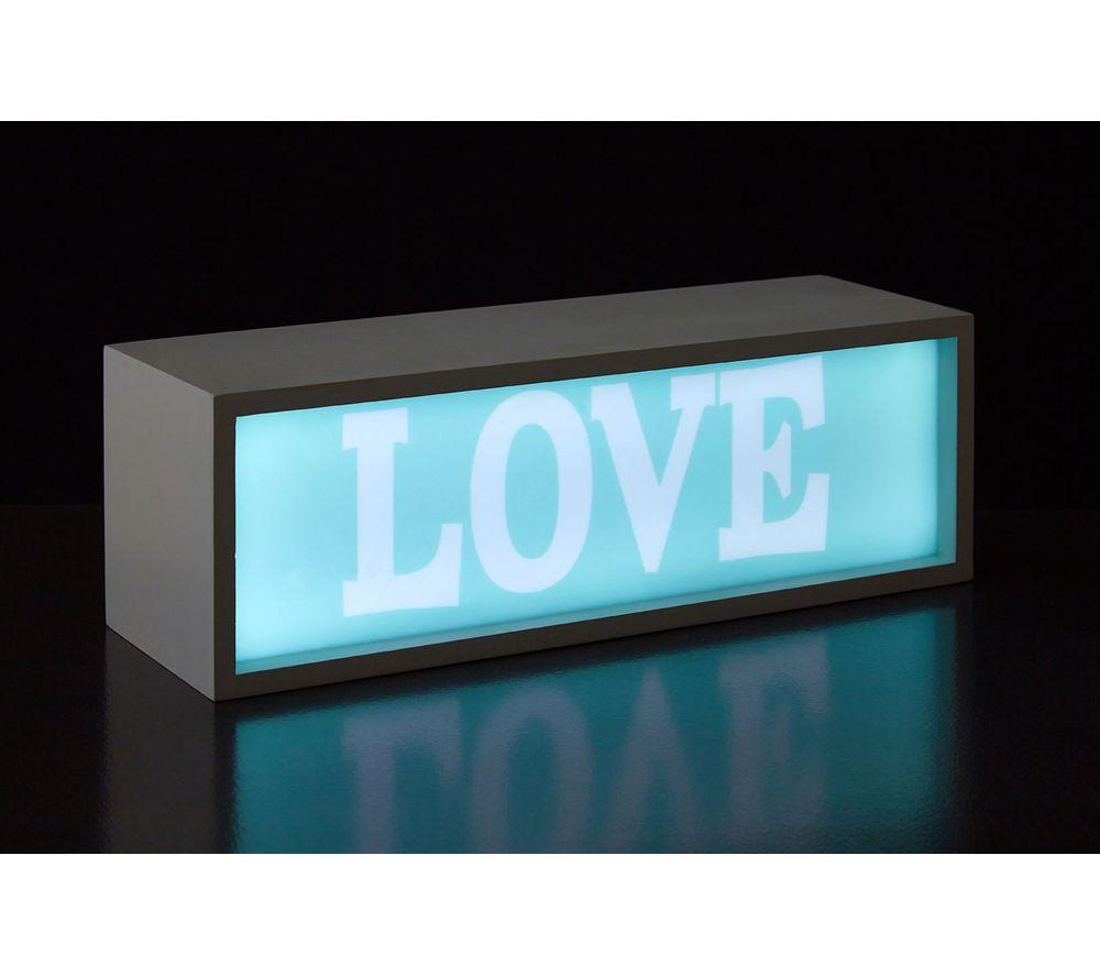 PREMIER KIDS Love LED Light Box Lamp - Blue & White image number 5 of 5