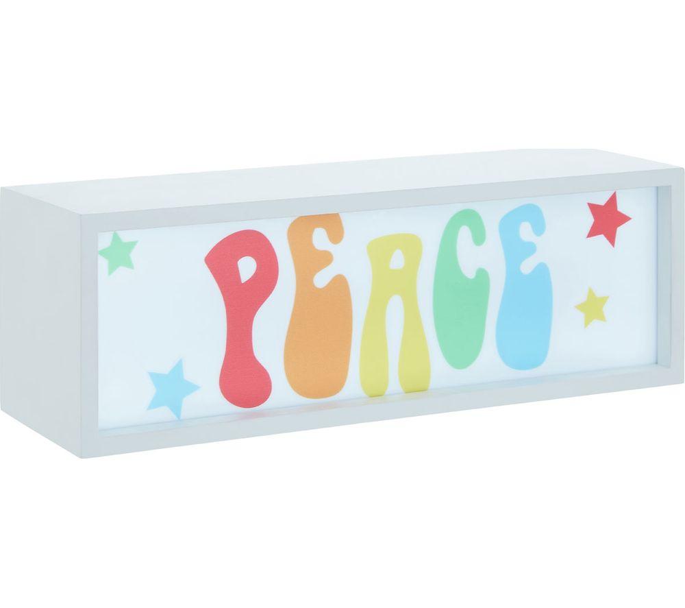 PREMIER KIDS Peace LED Light Box Lamp - Multicolour