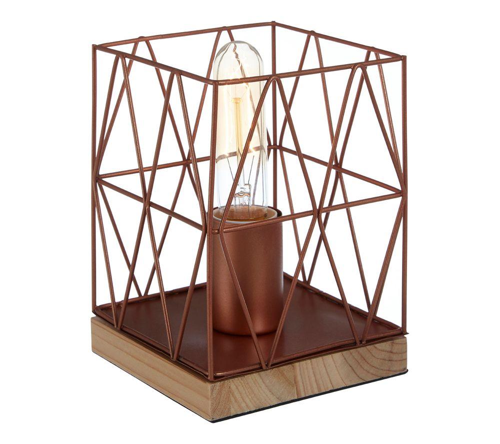 Image of INTERIORS by Premier Bode Metal Wire Table Lamp - Copper