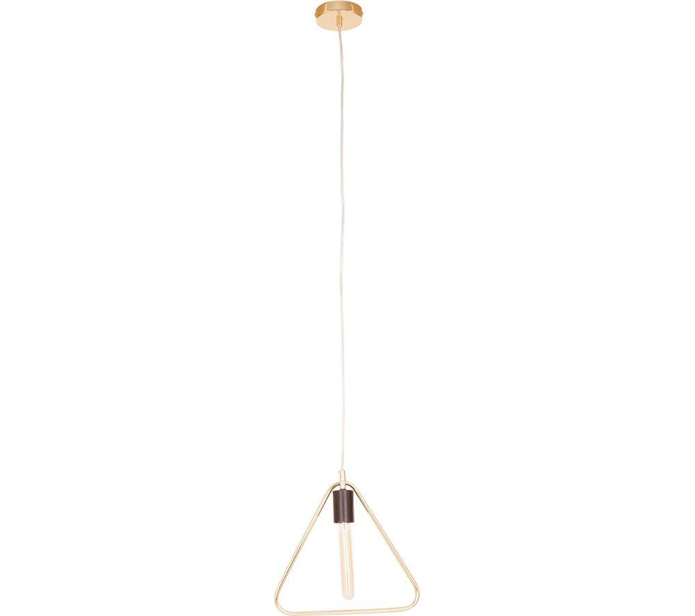 Image of INTERIORS by Premier Lavis Triangle Pendant Ceiling Light - Gold