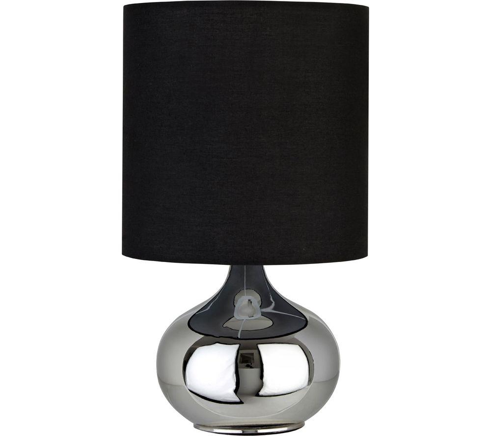 INTERIORS by Premier Niko Fabric Shade Table Lamp - Black