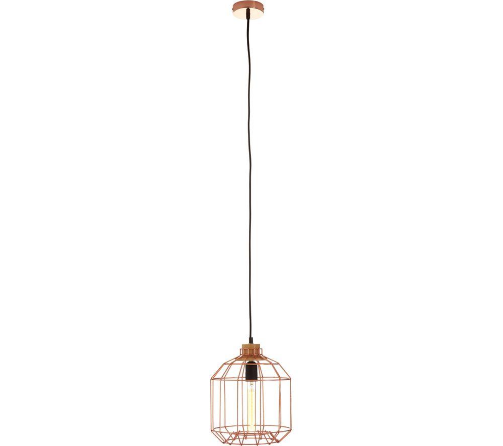 Image of INTERIORS by Premier Beacan Pendant Ceiling Light - Copper