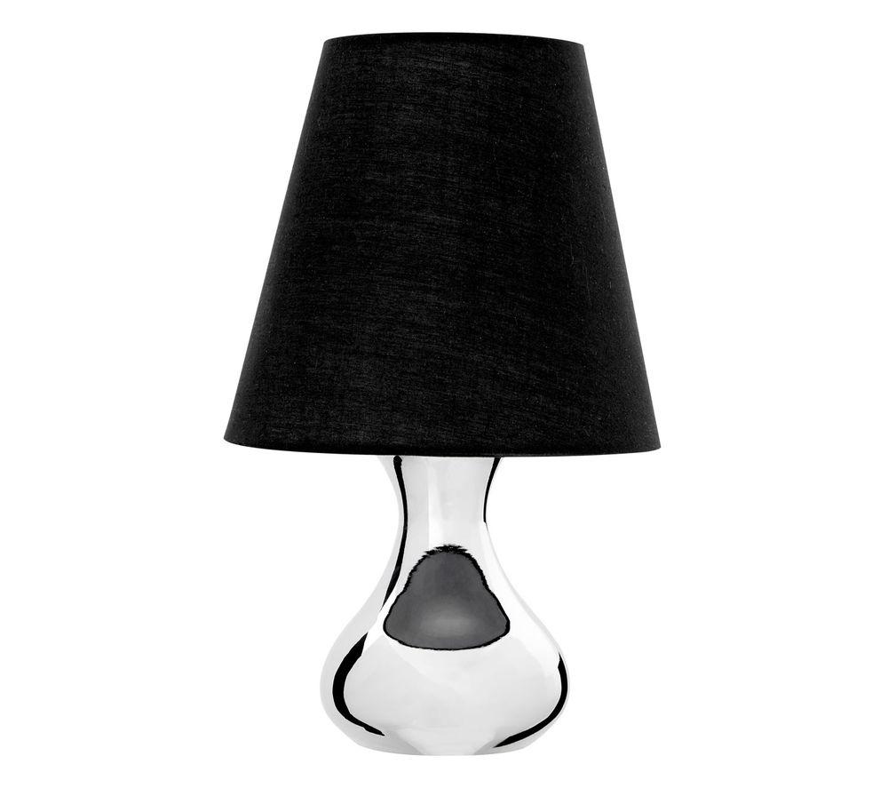 Interiors By Premier Nell Fabric Shade Table Lamp - Black