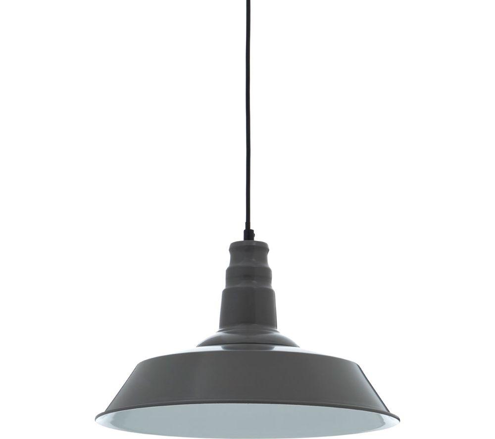 Image of INTERIORS by Premier Brant Metal Pendant Ceiling Light - Grey