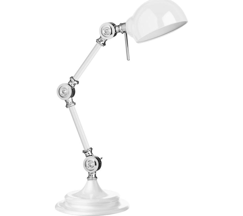 Image of INTERIORS by Premier Library Adjustable Table Lamp - White