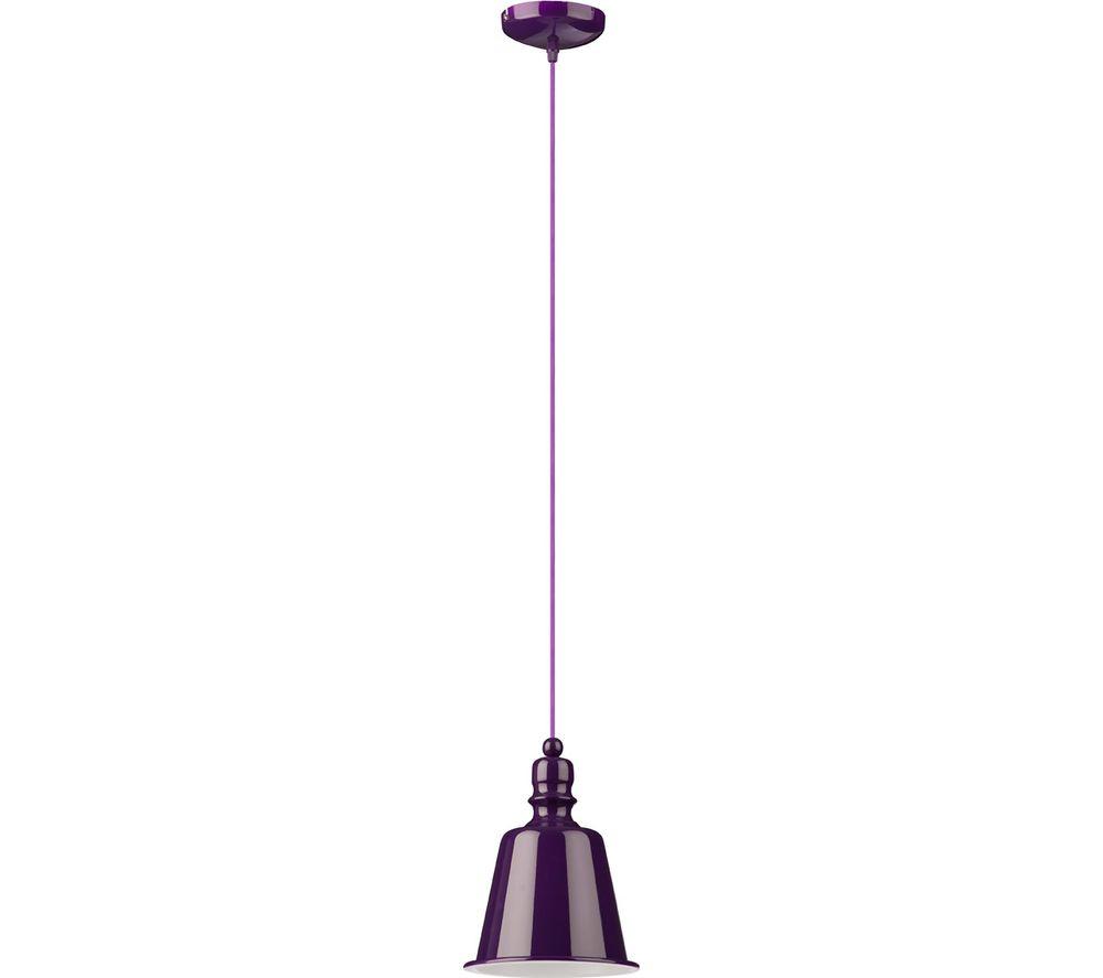 Image of INTERIORS by Premier Pagoda Pendant Ceiling Light - Purple