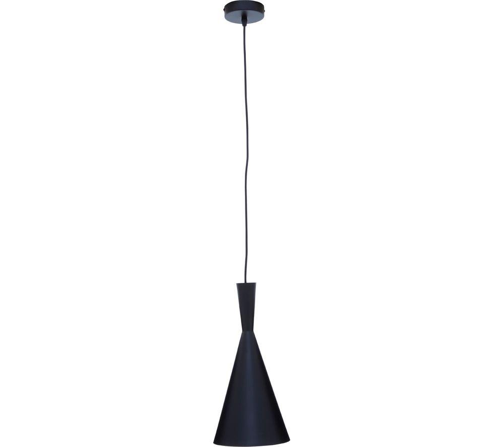 Image of INTERIORS by Premier Leni Cone Pendant Ceiling Light - Black