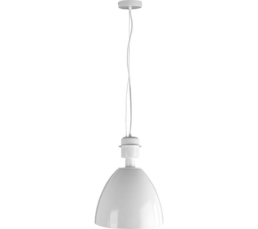 Image of INTERIORS by Premier Stockholm Metal Pendant Ceiling Light - White