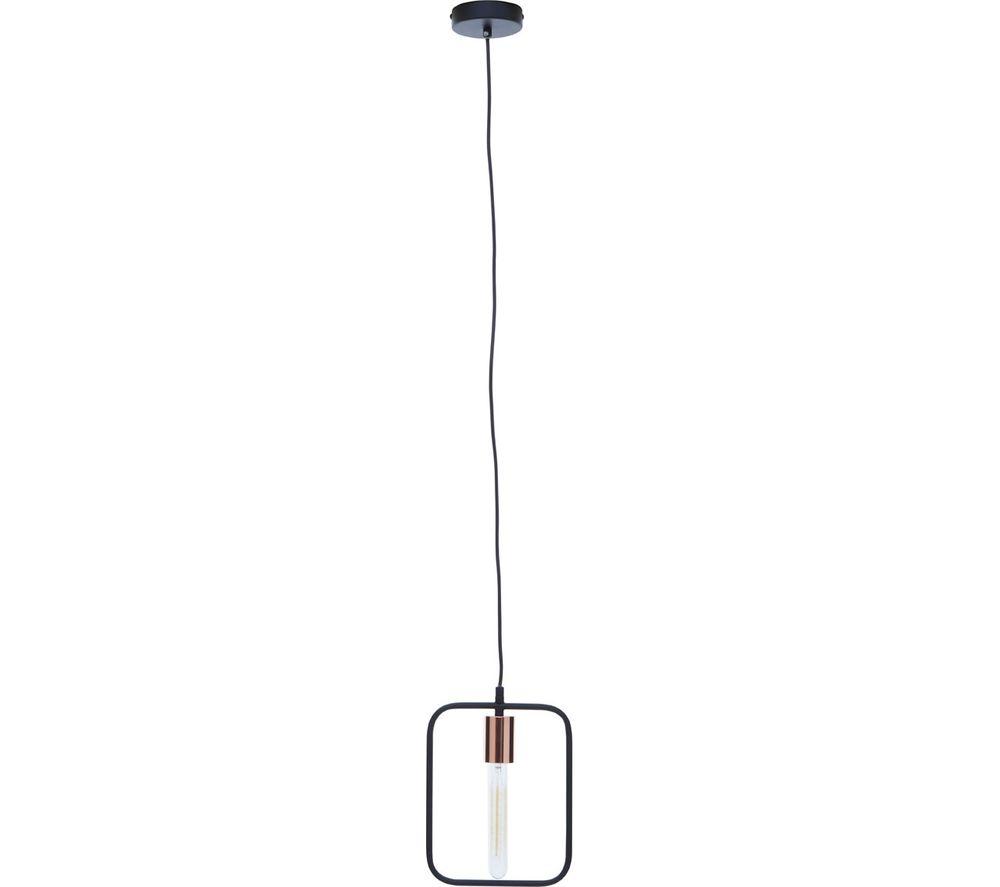 Image of INTERIORS by Premier Lavis Pendant Ceiling Light - Black & Copper