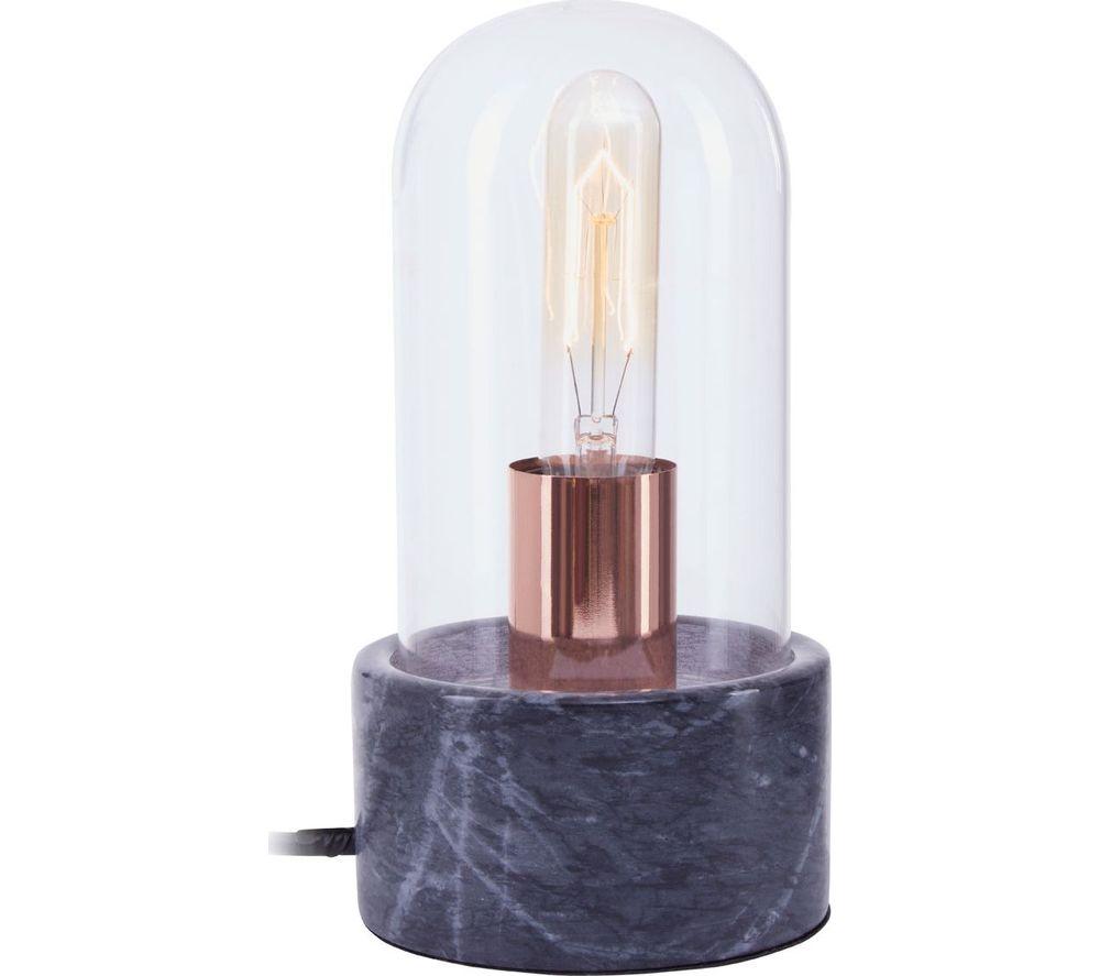 Image of INTERIORS by Premier Lamonte Marble Base Bell Lamp - Black
