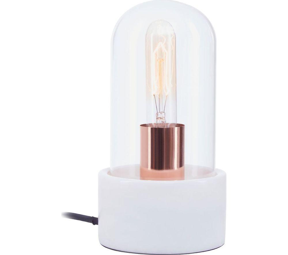 Interiors By Premier Lamonte Marble Base Bell Lamp - White