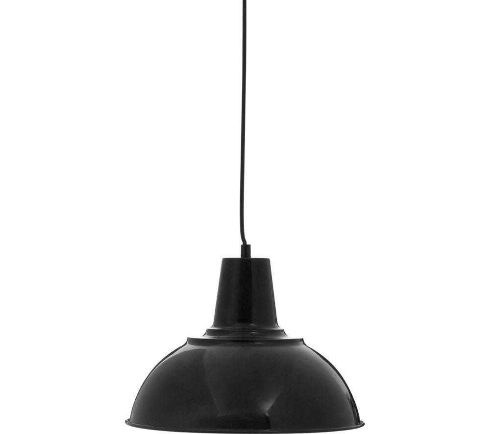 Image of INTERIORS by Premier Bryen Metal Pendant Ceiling Light - Black
