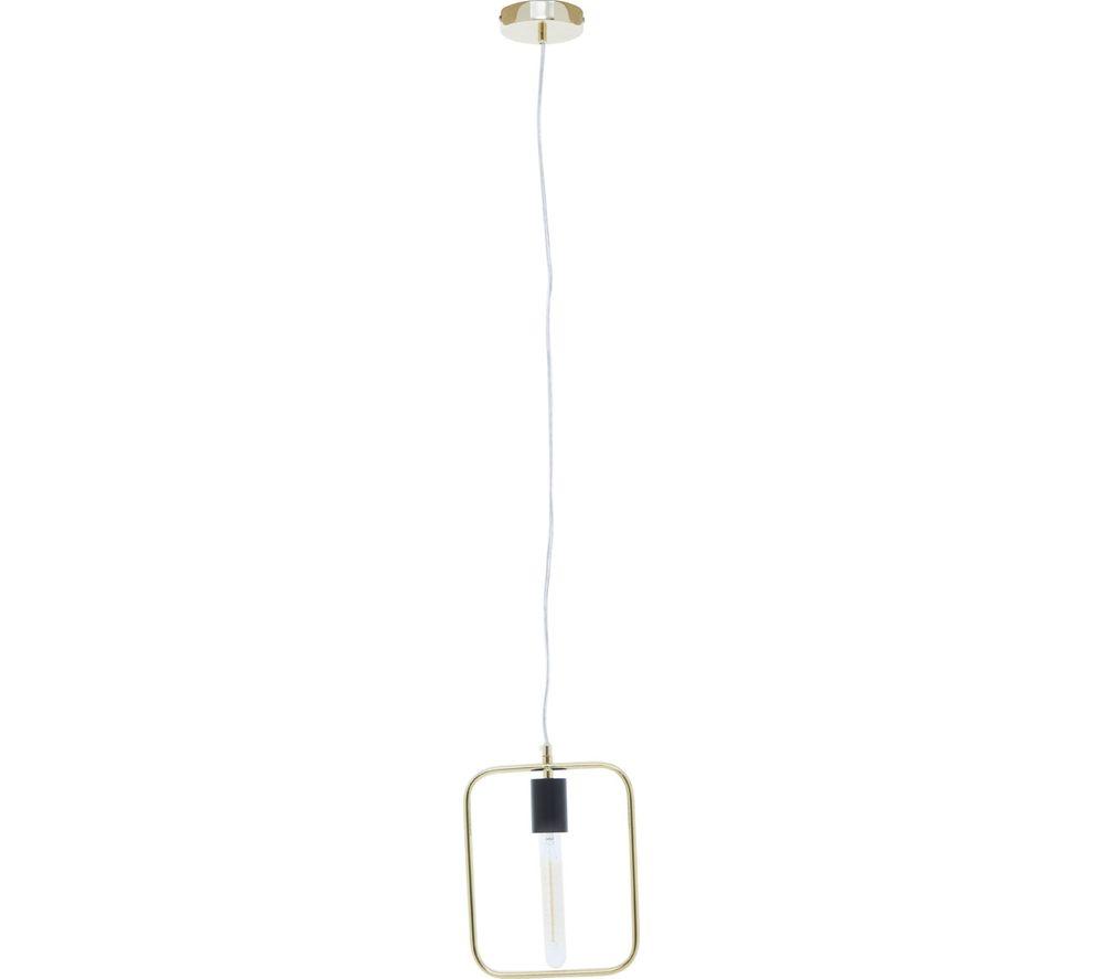 Image of INTERIORS by Premier Lavis Pendant Ceiling Light - Black & Gold