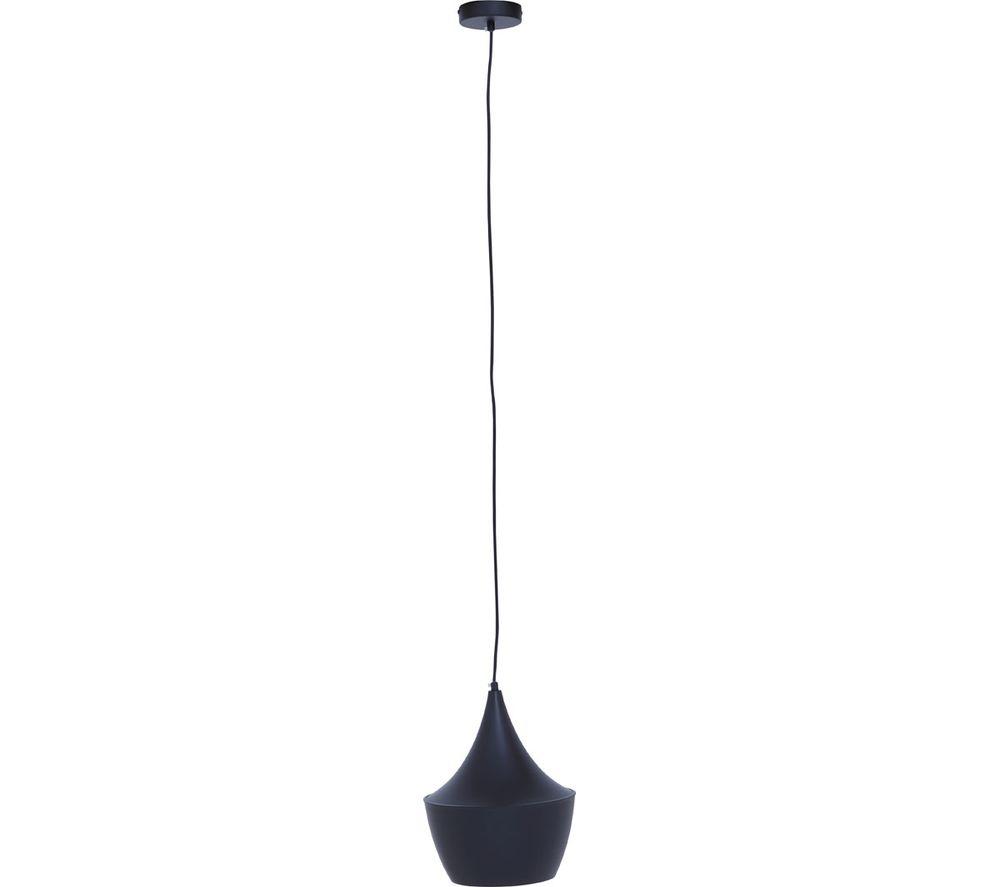 Image of INTERIORS by Premier Leni Tent Pendant Ceiling Light - Black