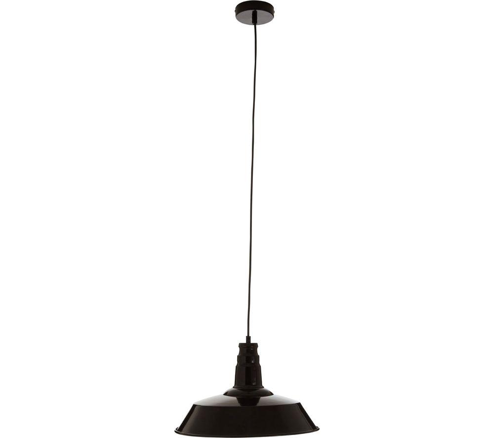 Image of INTERIORS by Premier Brant Metal Pendant Ceiling Light - Black