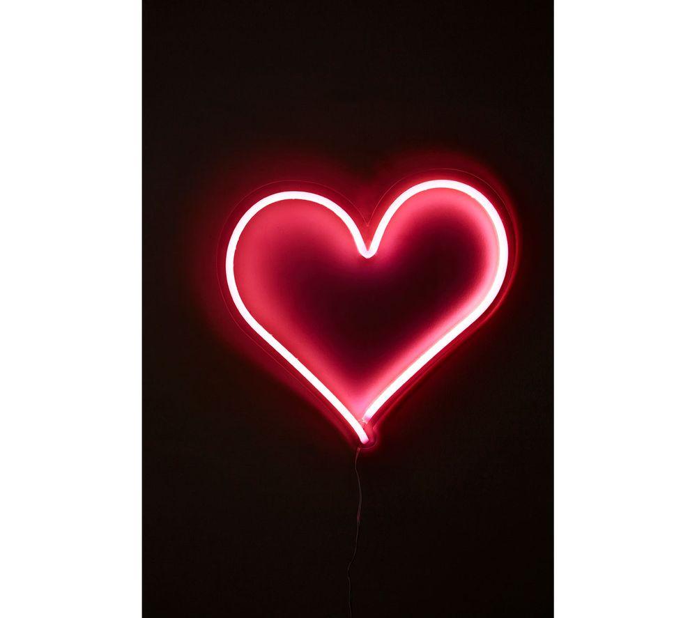 Large neon on sale heart light