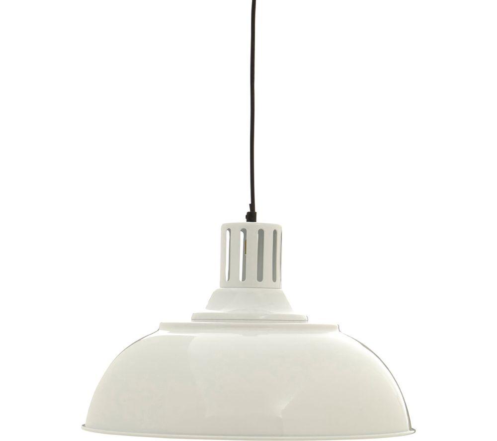 Image of INTERIORS by Premier Brook Metal Pendant Ceiling Light - White