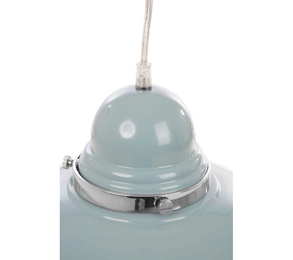 INTERIORS by Premier Vermont Bowl Shaped Pendant Ceiling Light - Blue image number 3 of 5