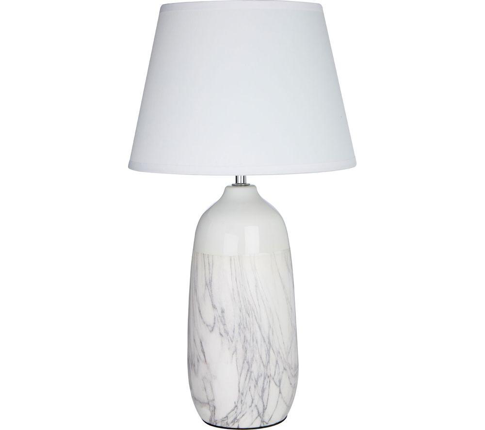INTERIORS by Premier Welma Ceramic Table Lamp - White