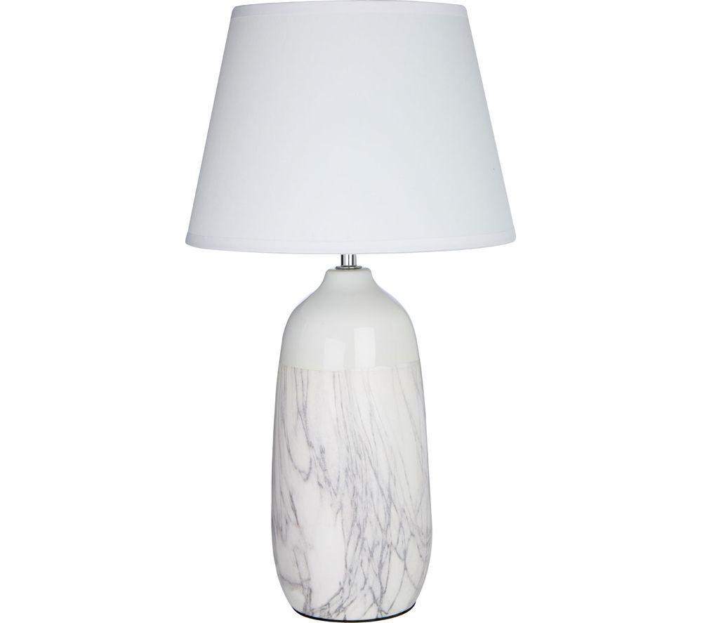 Image of INTERIORS by Premier Welma Ceramic Table Lamp - White